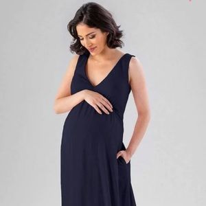 Kennedy Blue Evonne Maternity Bridesmaid Dress, Navy, Size Maternity 14